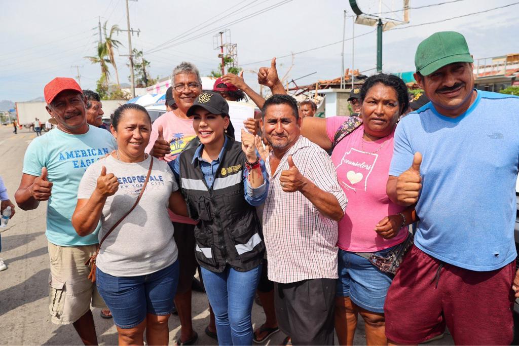 La gobernadora de Guerrero a supervisado personalmente los trabajos de limpieza tras 'Otis'