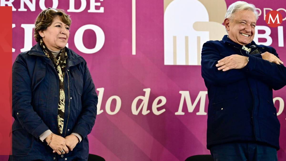 La gobernadora Delfina Gómez y el presidente AMLO | (Diseño: Milenio)