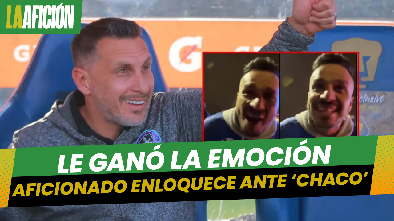 Aficionado de Cruz Azul enloquece de alegría al conocer a 'Chaco' Giménez