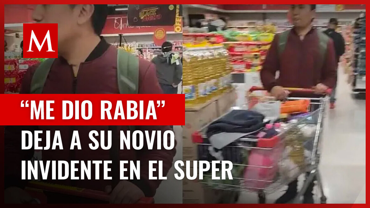 Joven olvida a su novio invidente en un supermercado; usuarios en redes la tunden ante el descuido