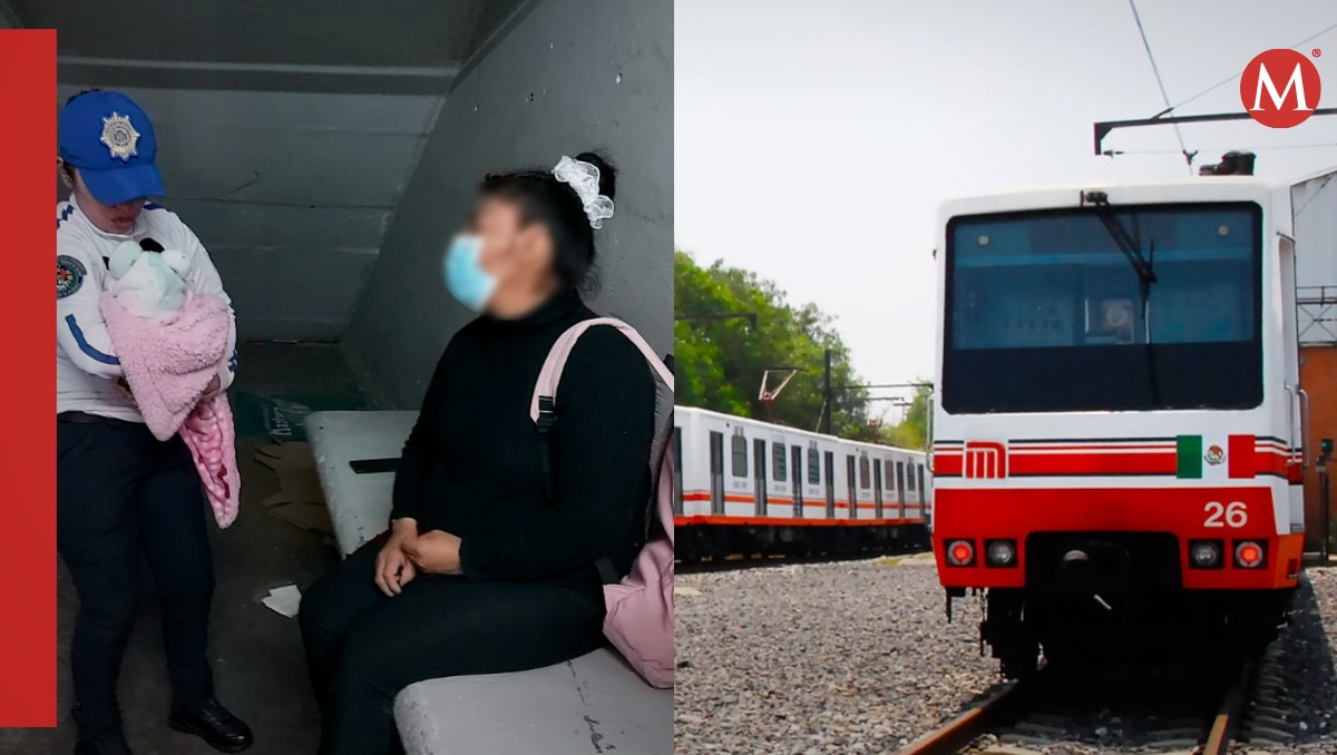 Policía amamanta a una bebé en Metro de la Ciudad de México. | X @SSC_CDMX y @MetroCDMX