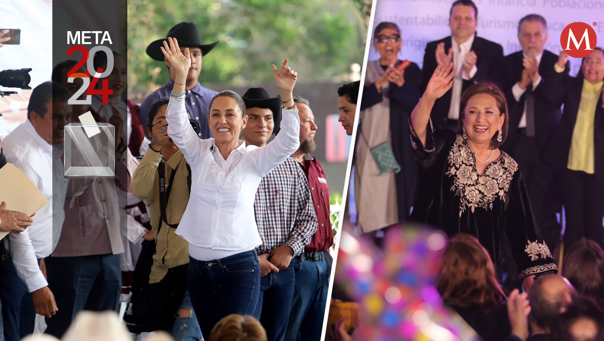 Impacto en redes sociales de Xóchitl Gálvez y Sheinbaum. (Diseño: Mauricio Ledesma)