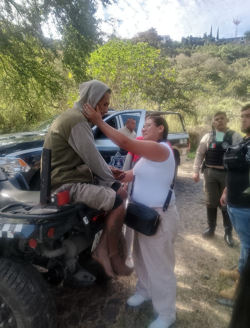 Rescate en la barranca. (Cortesía)