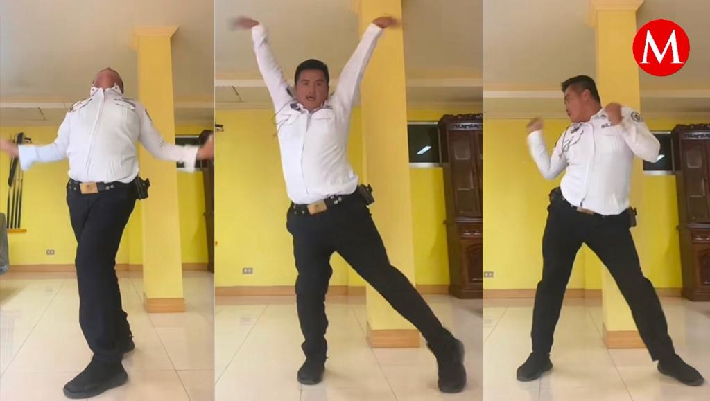 El policía se volvió viral en redes por su interpretación.