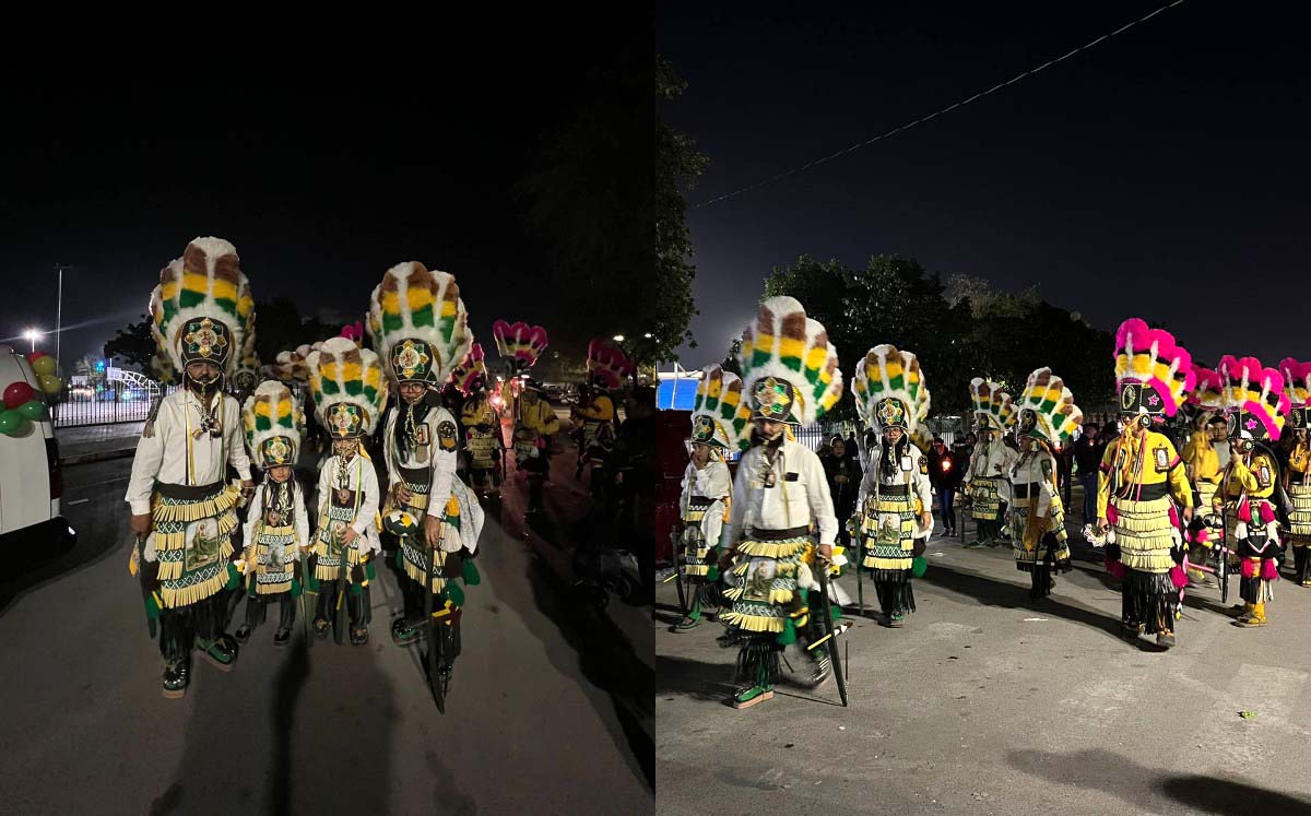 Familia de danzantes en La Laguna. (Carolina López)