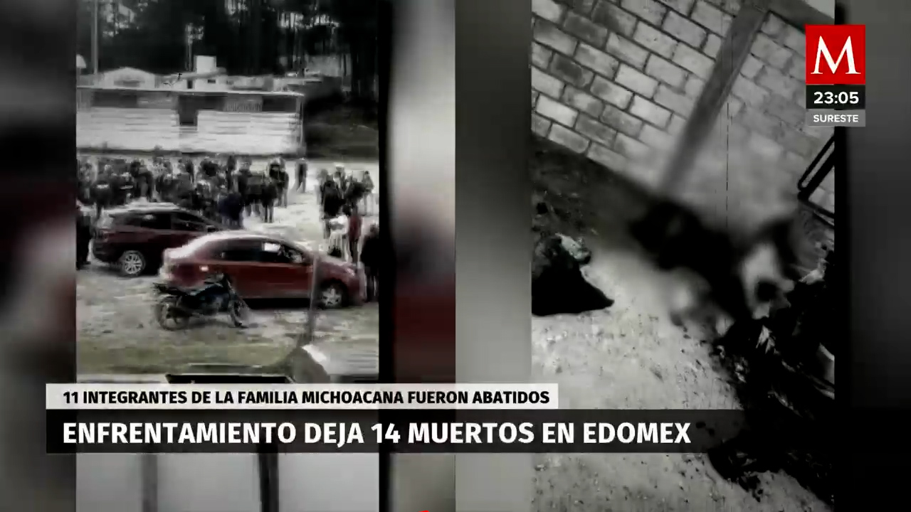 Investigan enfrentamiento en el Estado de México con 14 muertos