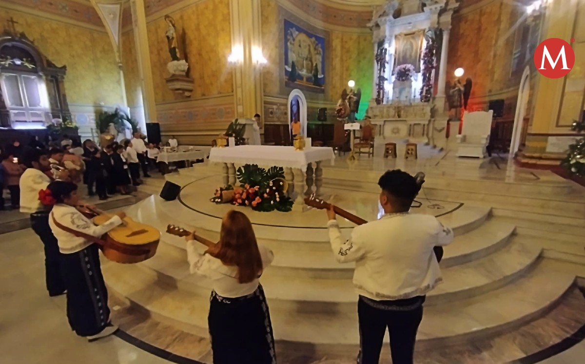 Con mañanitas celebran a la Virgen de Guadalupe en Catedral de Tampico. Foto: Jaime Maya