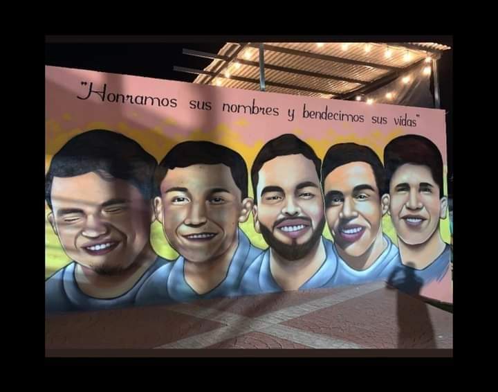 Mural en homenaje a los jóvenes desaparecidos en Lagos de Moreno. (Especial)