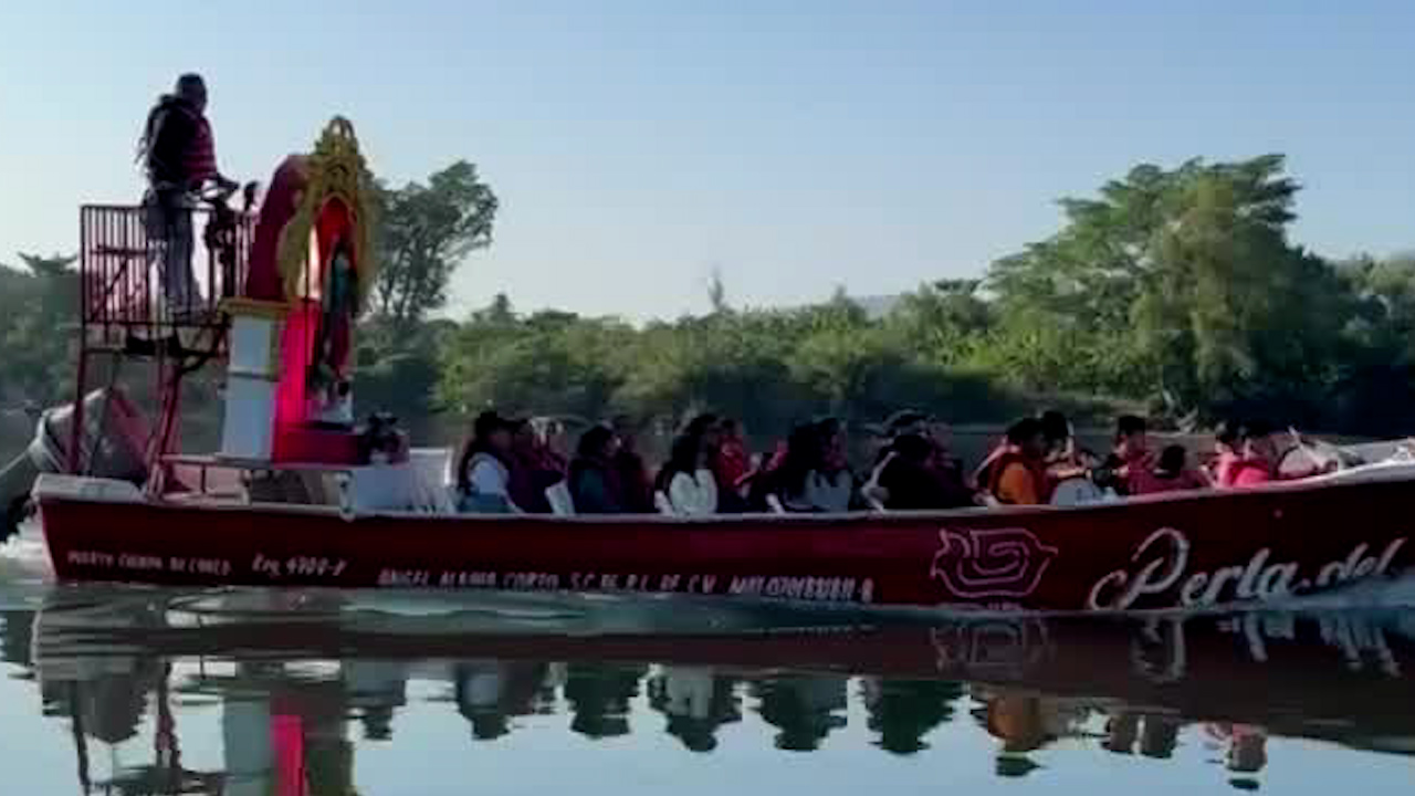 En Chiapas, realizan peregrinación en el Cañón del Sumidero por el Día de la Virgen de Guadalupe