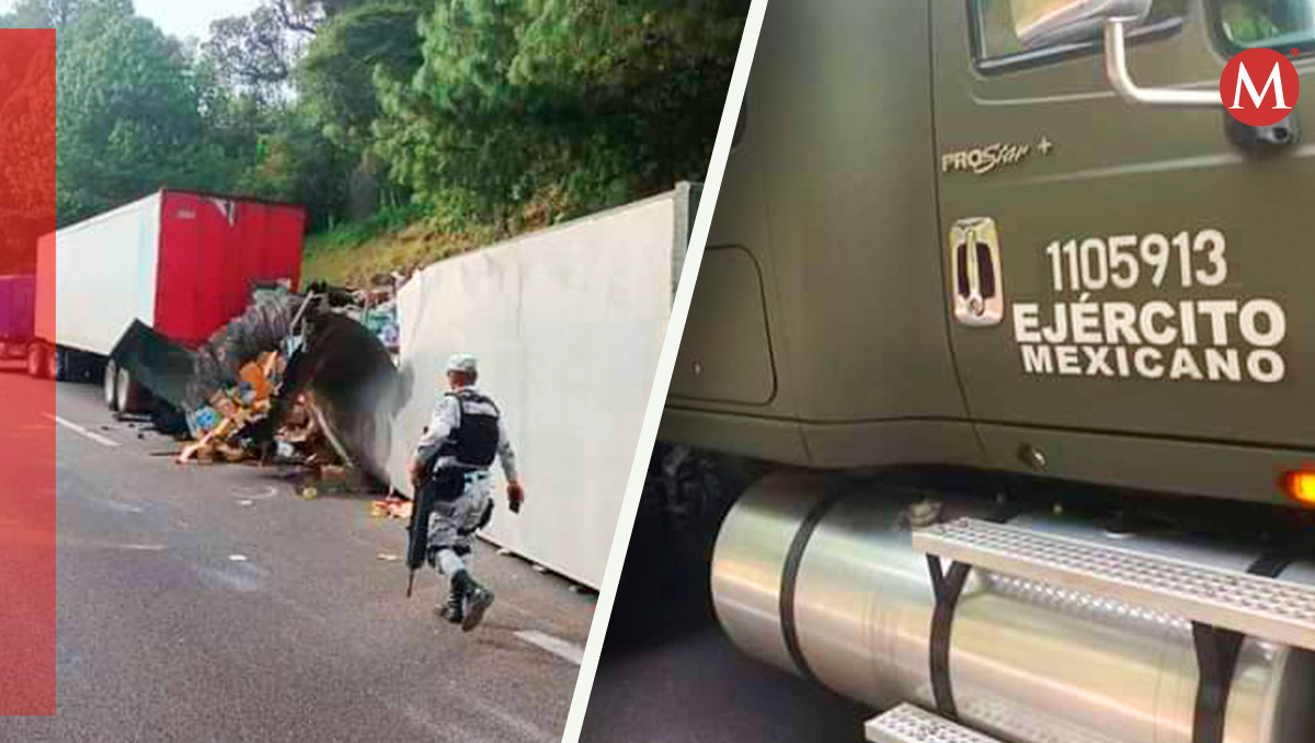 Volcadura de tráiler militar: Heridos y despensas en peligro | Cortesía | Óscar Ávila