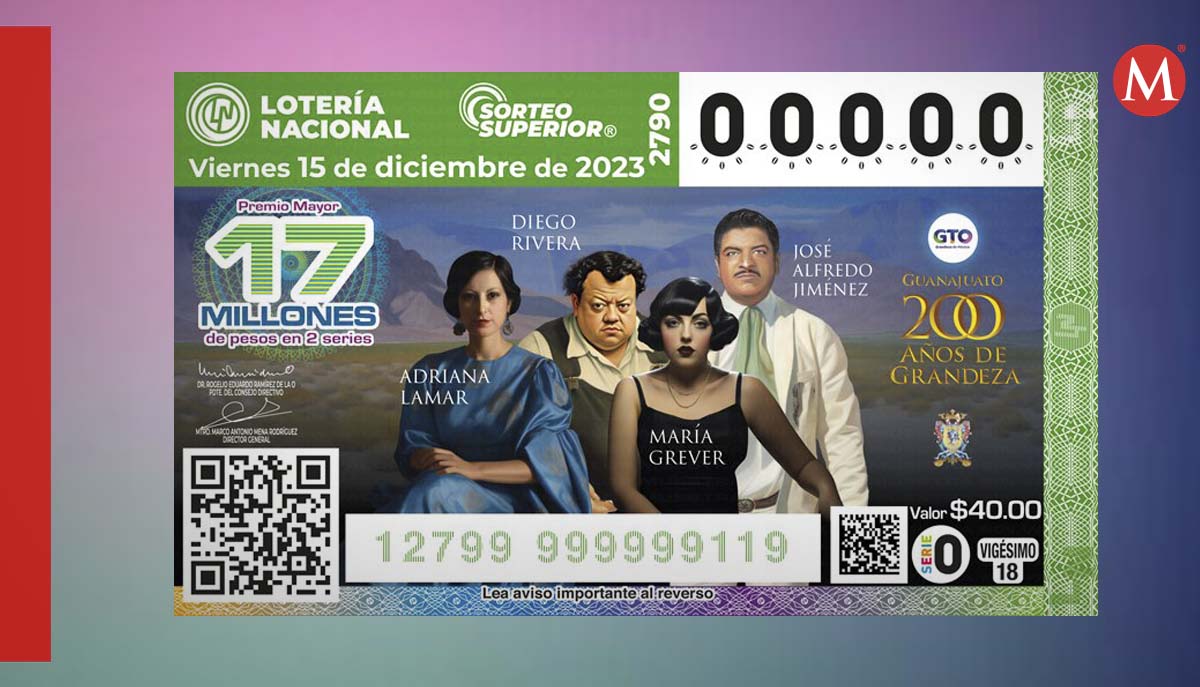 Billete del Sorteo Superior No. 2790 | Lotería Nacional
