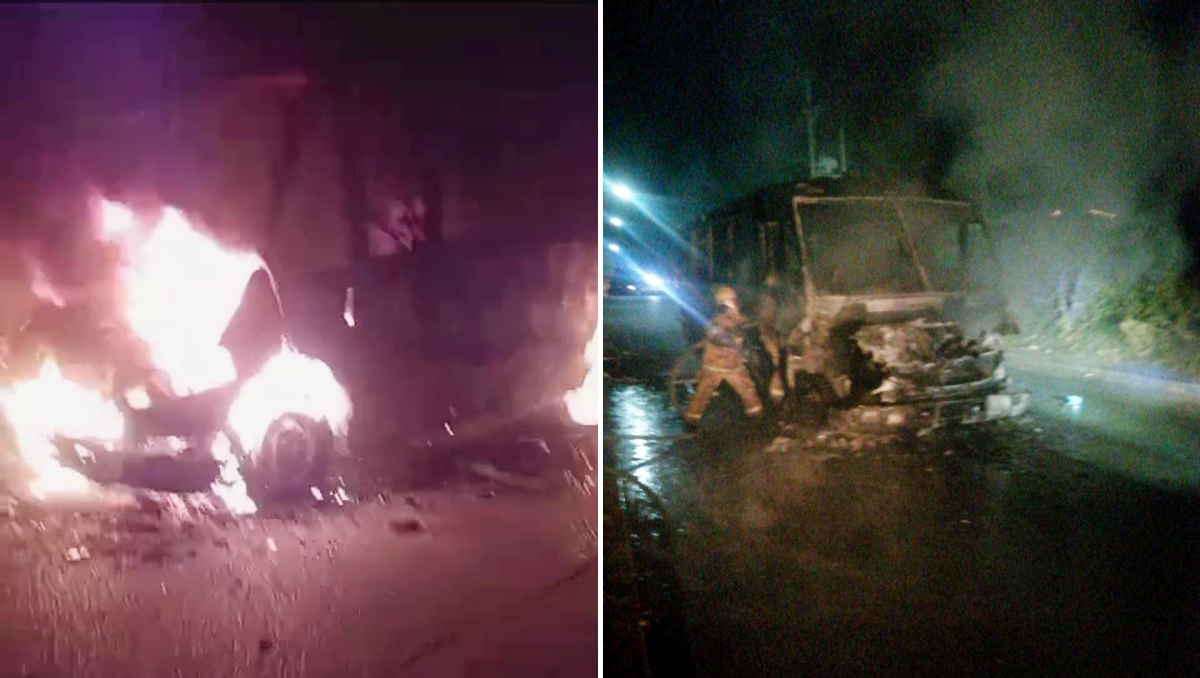 Incendian camión en el poblado de Santa Úrsula, municipio de el Temixco. | Especial