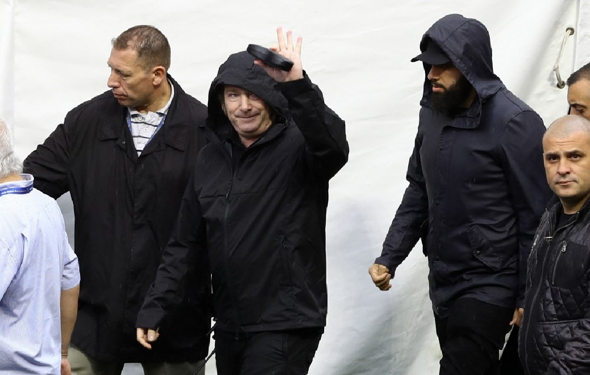 Javier Milei en estadio del Boca Junior (AFP)