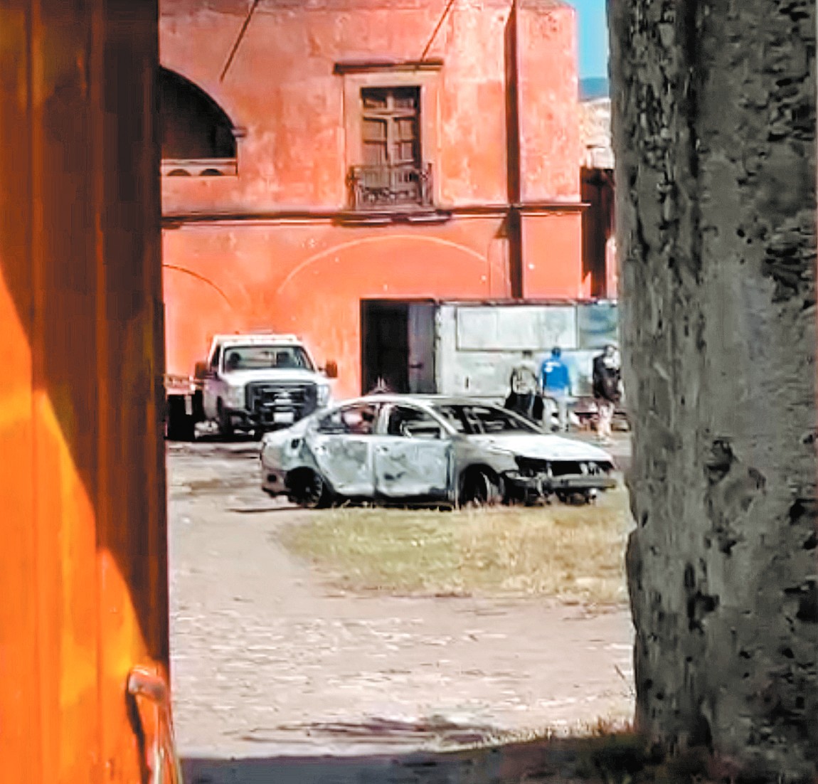 Ex hacienda de San José del Carmen a la que el comando entró a la fuerza, disparó indiscriminadamente e incendió dos autos. Especial