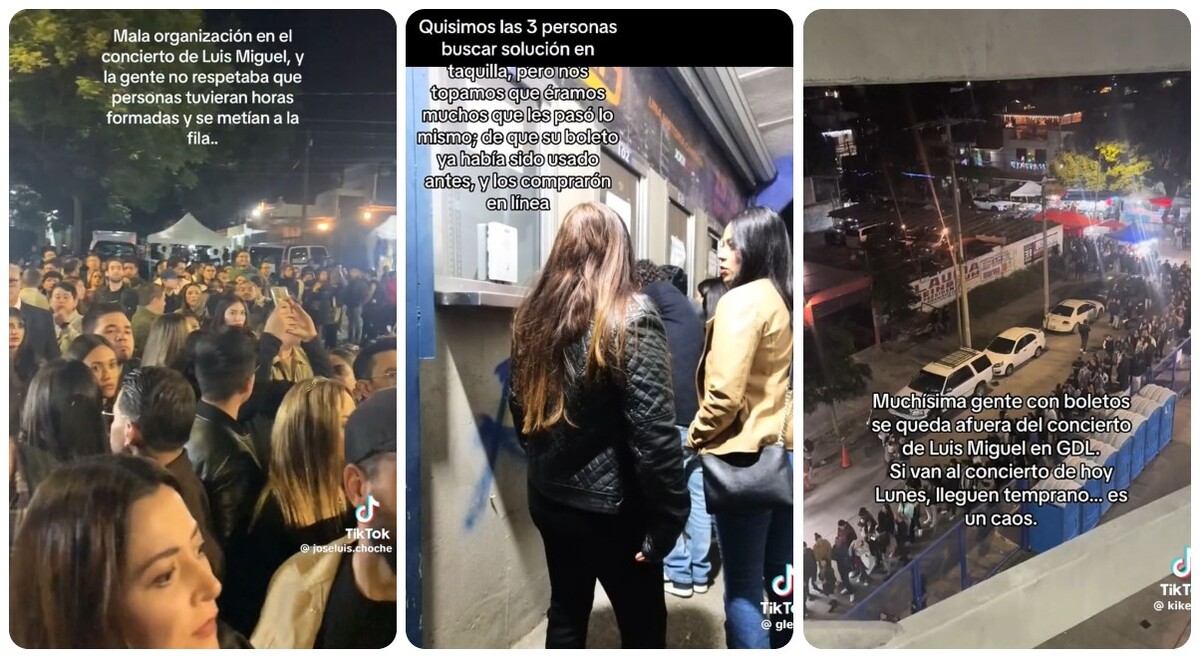 Reportan mala organización y caos en concierto de Luis Miguel en Gaudalajara (Tik Tok)