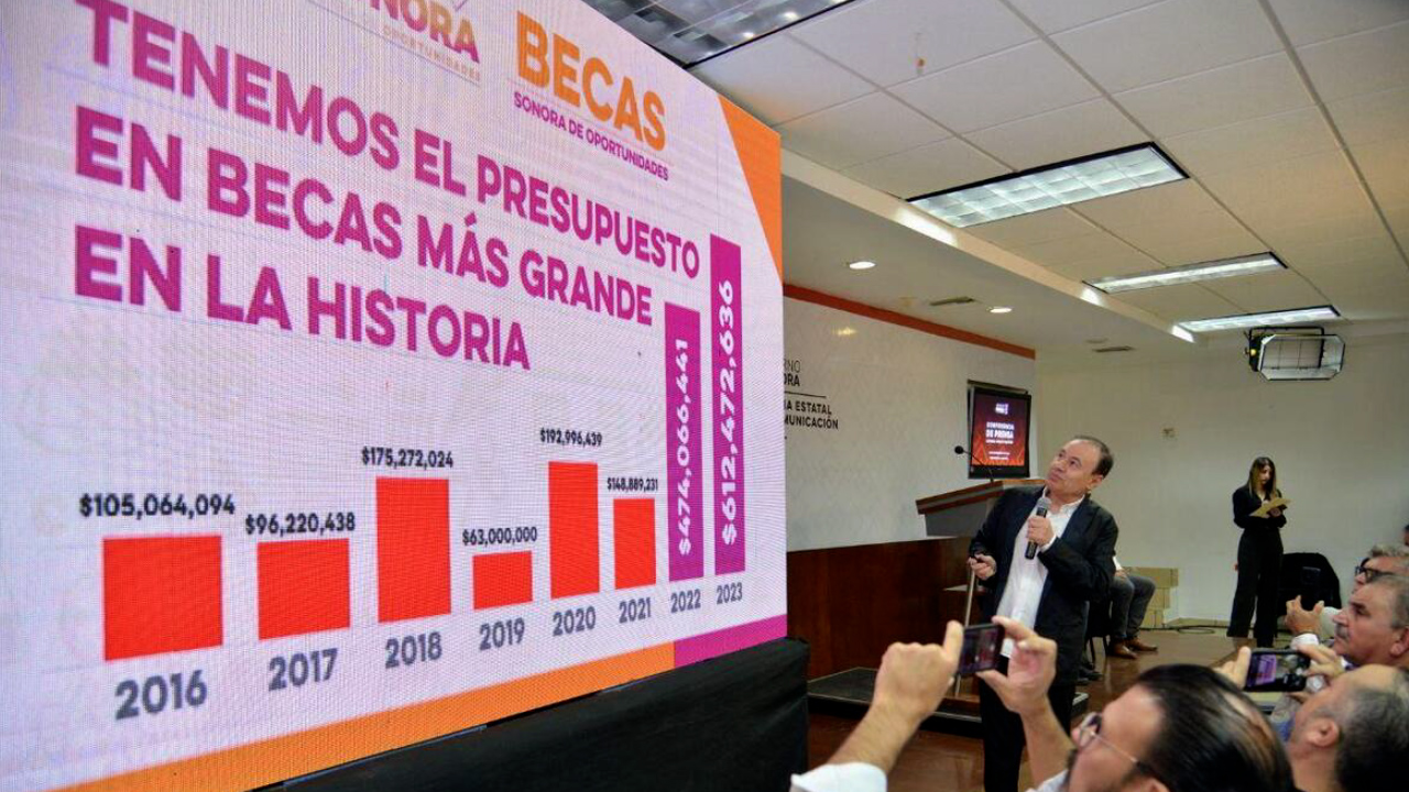 Gobernador de Sonora reporta impulso educativo; señala mejoras educativas