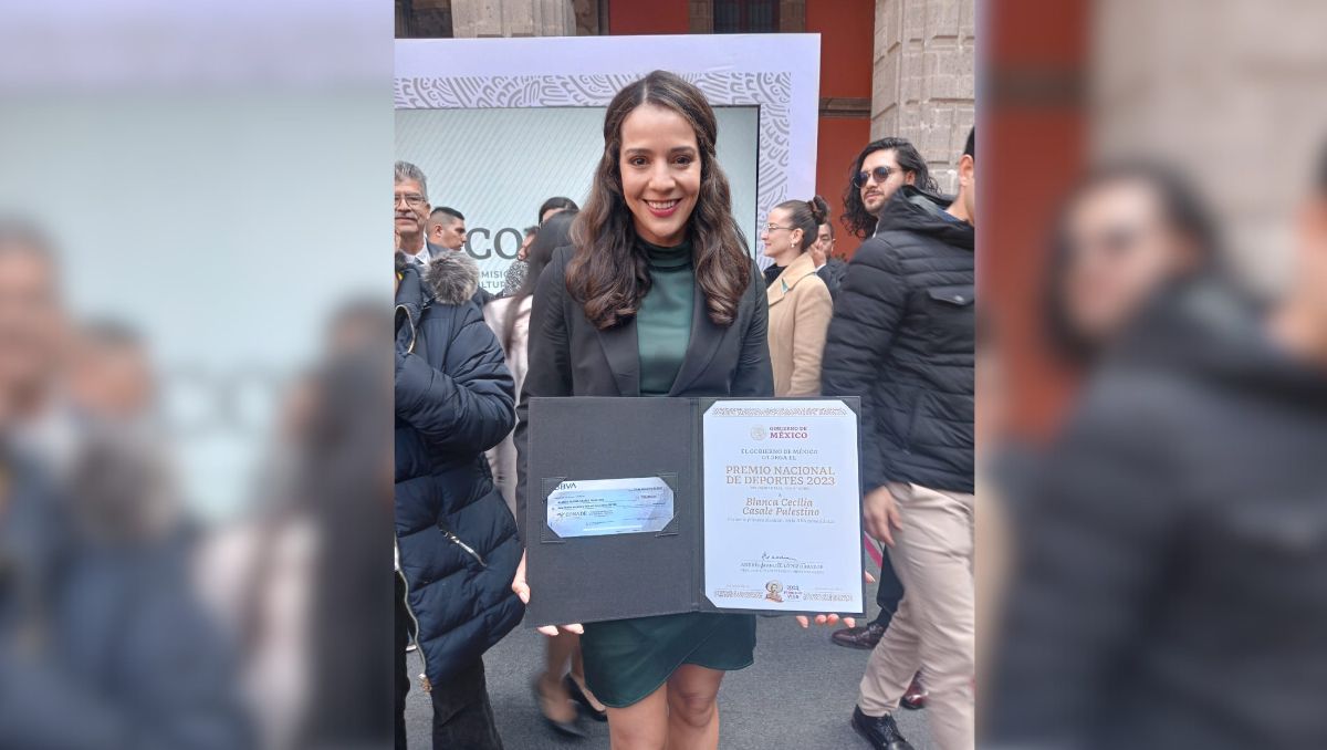 Blanca Burns Casale recibió este martes el Premio Nacional del Deporte. (Especial)