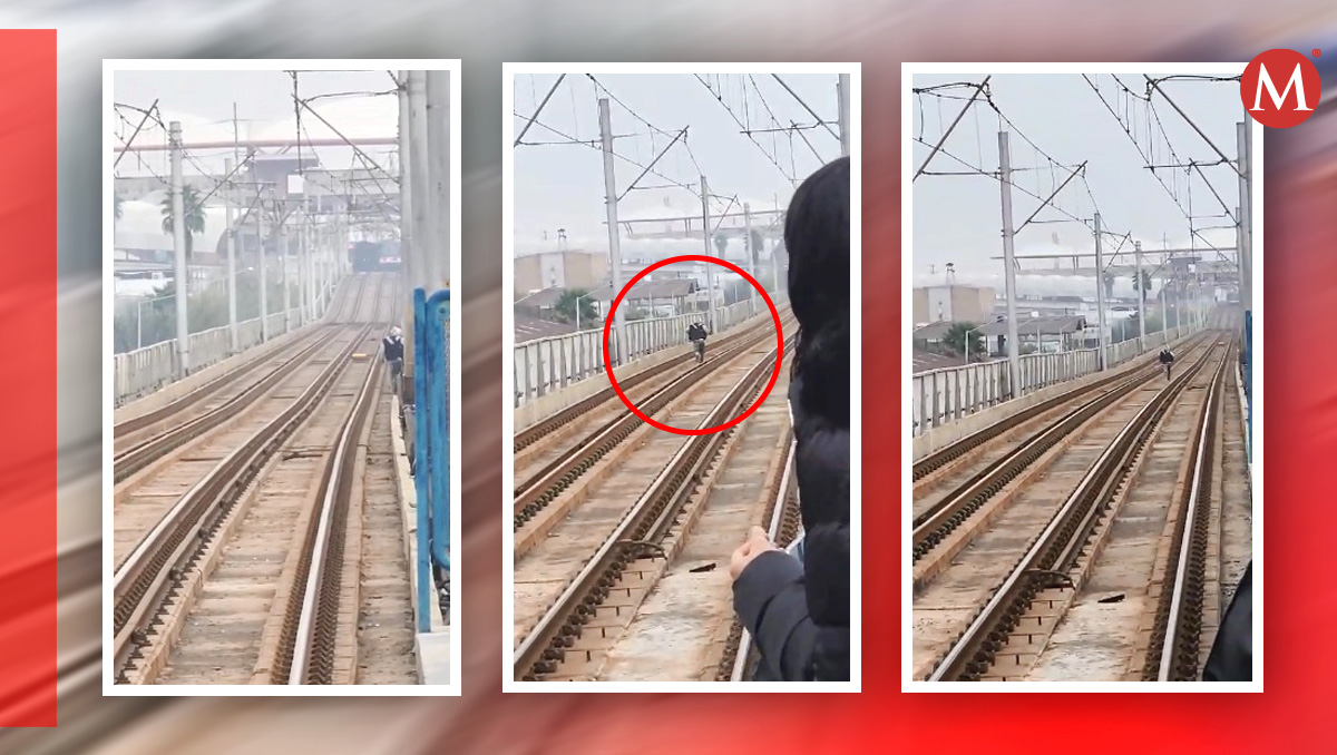 Hombre es captado corriendo en las vías del Metro de Monterrey. Especial