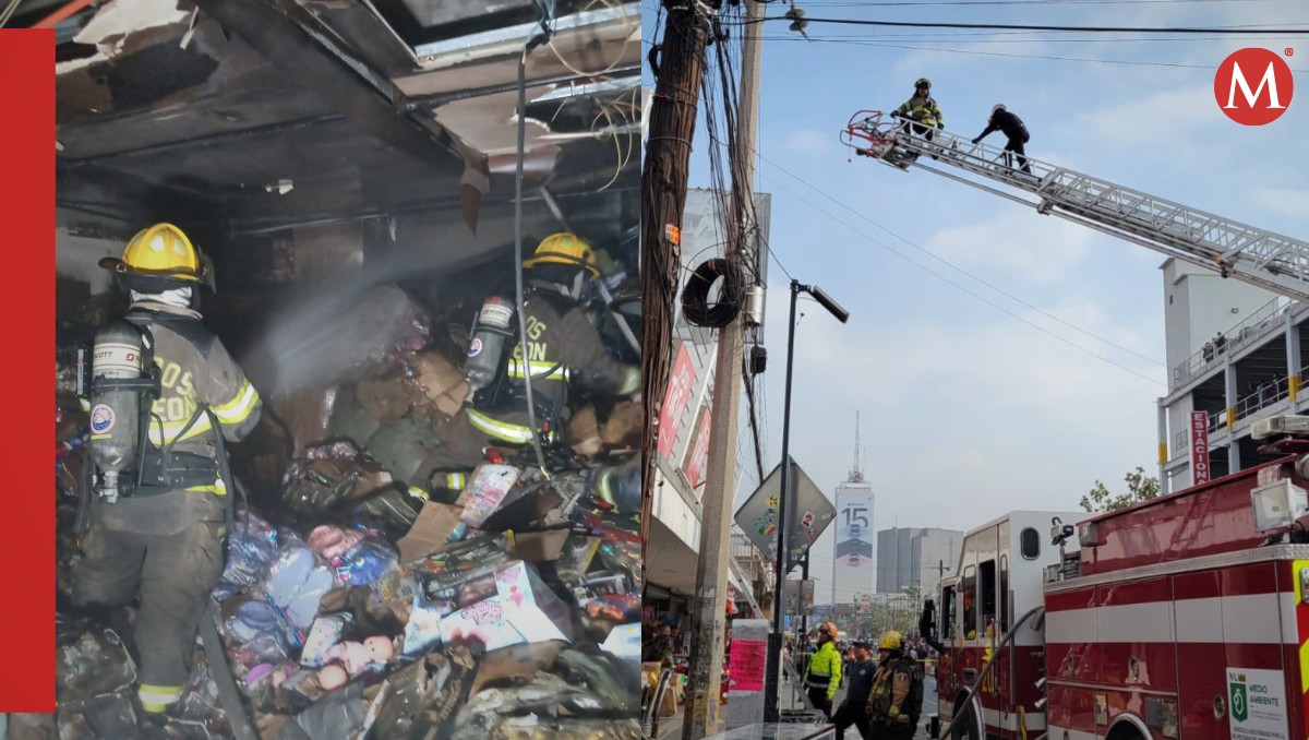 Incendio en Plaza Tik Tok. Foto: Especial