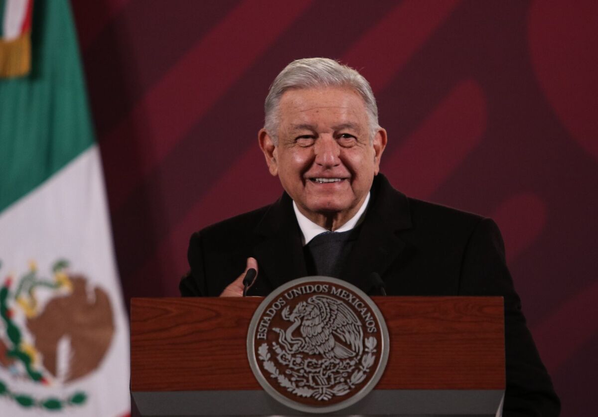 El presidente López Obrador en conferencia de prensa. | Cuartoscuro