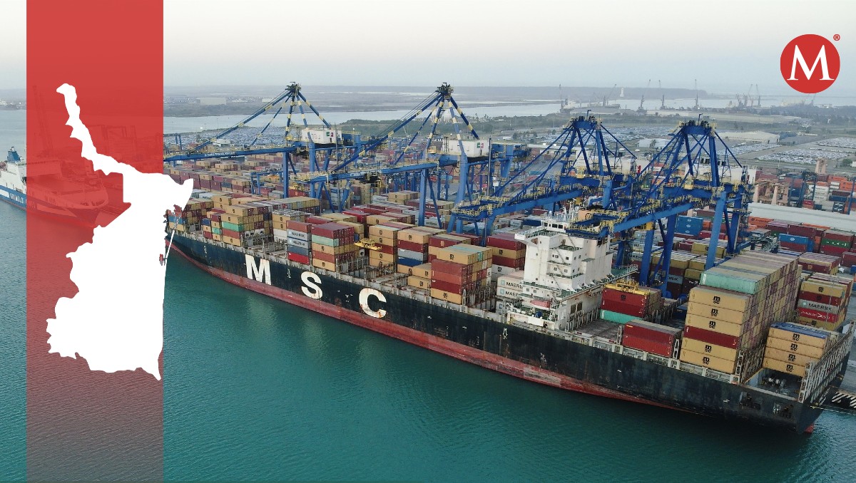 Exportaciones de productos por el puerto de Altamira.