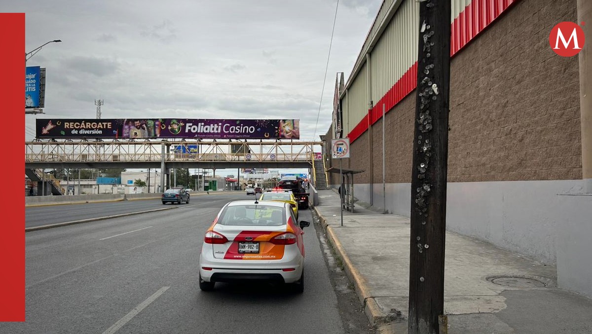 Indigente  atropellado en Monterrey. Foto: Especial
