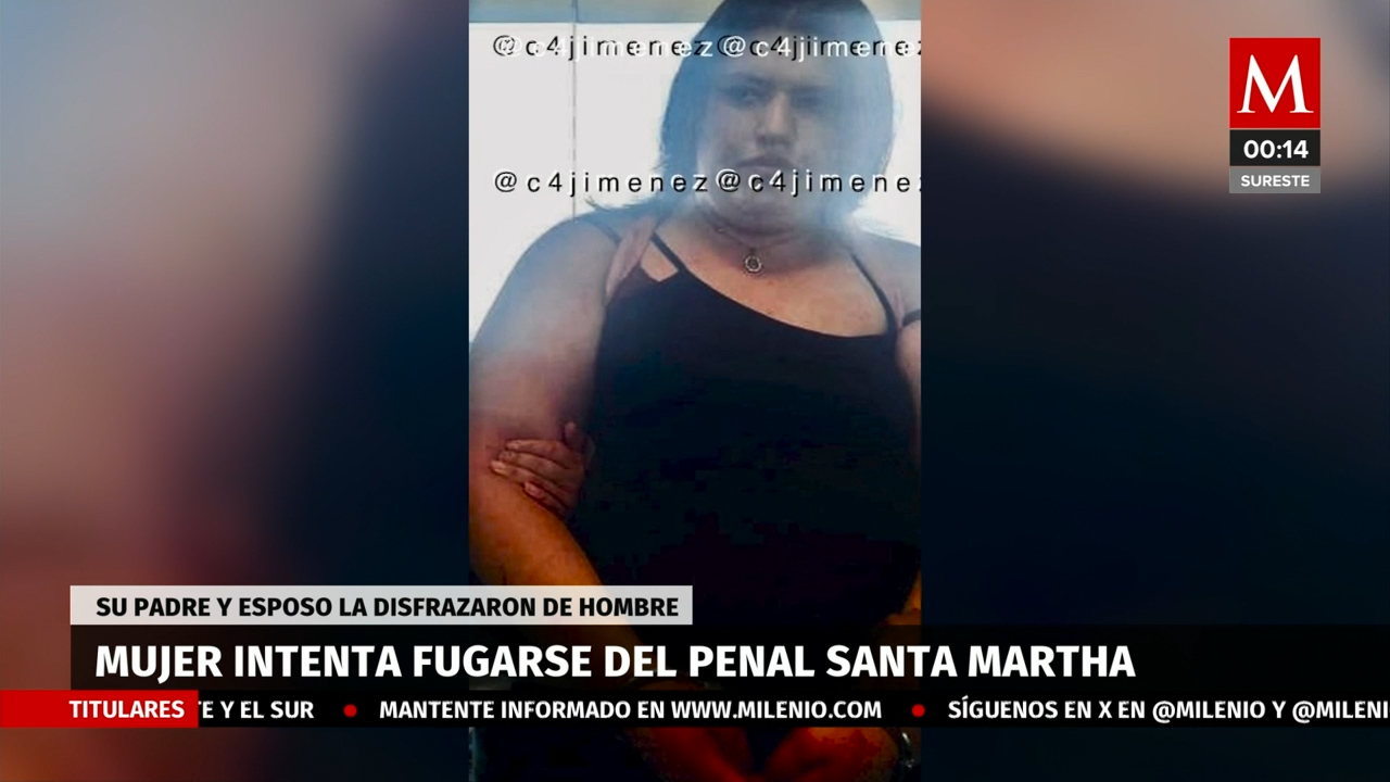 Mujer se disfraza de hombre para intentar fugarse del penal de Santa Marta Acatitla; la descubren