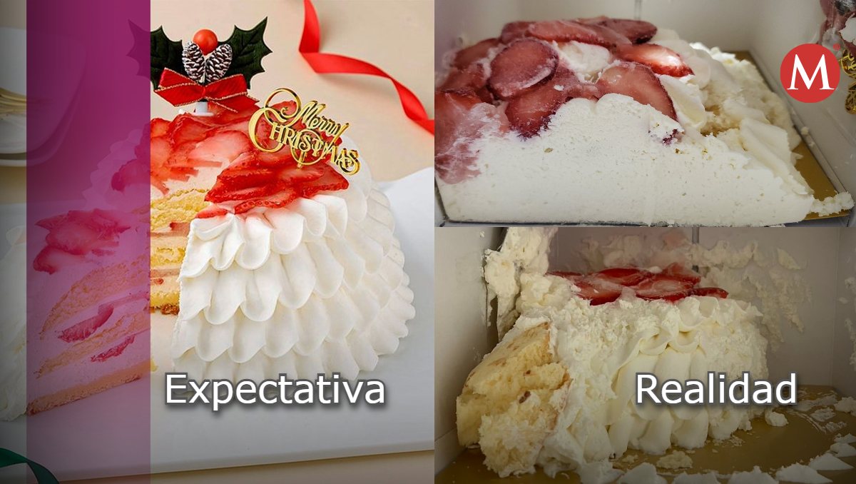 Expectativa y realidad de los pasteles deformados en Japón. / Especial