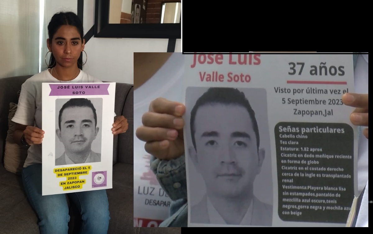 María José ha buscado sin descanso a su esposo José Luis Valle Soto. (Especial)