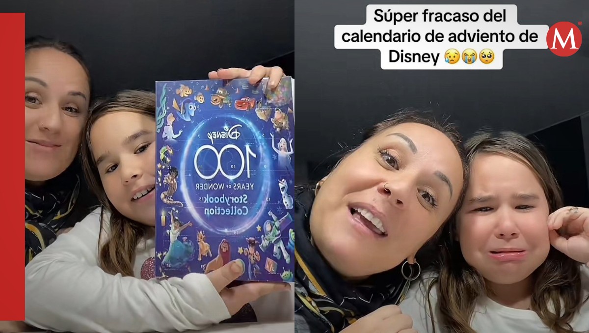 Niña recibe un calendario de adviento Disney pirata