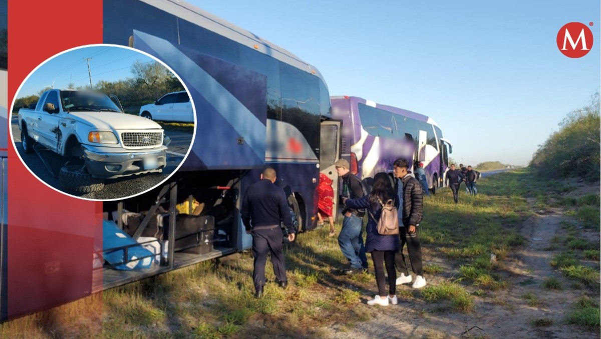 Conductor de Tampico choca contra autobús de pasajeros en carretera Reynosa-San Fernando.