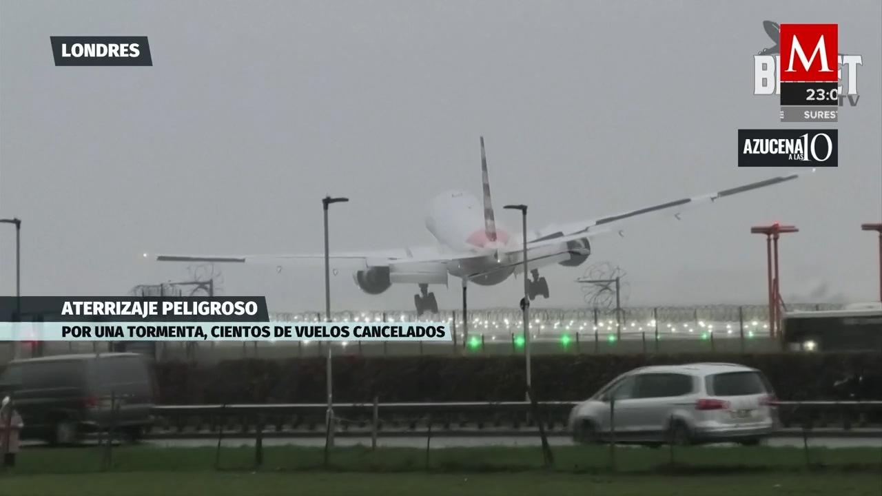 Avión hace aterrizaje peligroso en Londres