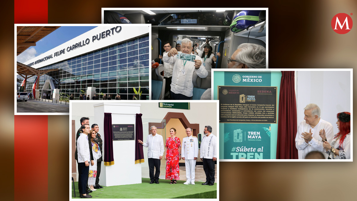 AMLO acude a inauguraciones de proyectos de la 4t (Diseño: Mauricio Ledesma)