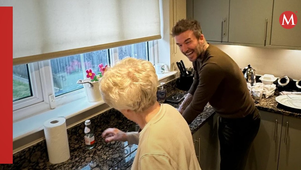 David Beckham y su madre