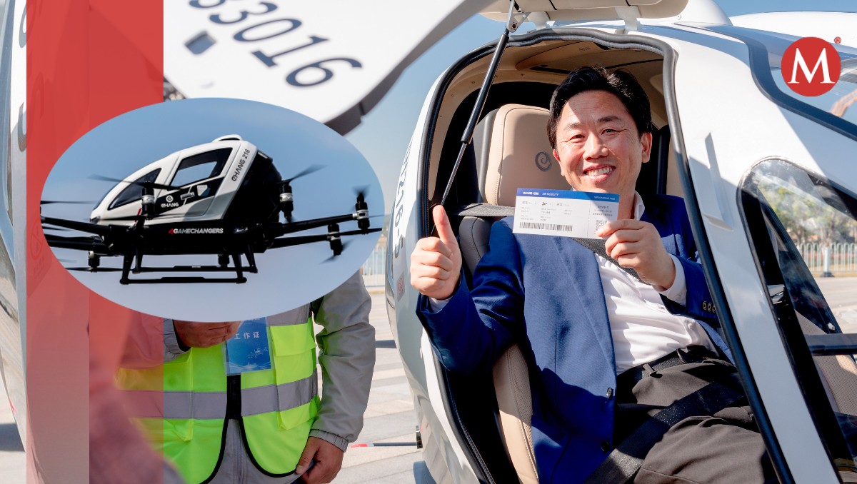 Taxi volador hace su primer viaje. | ESPECIAL