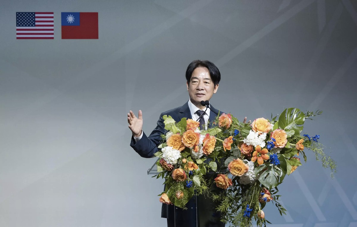 Candidato presidencial de Taiwán, William Tai, en conferencia en Estados Unidos (Reuters)
