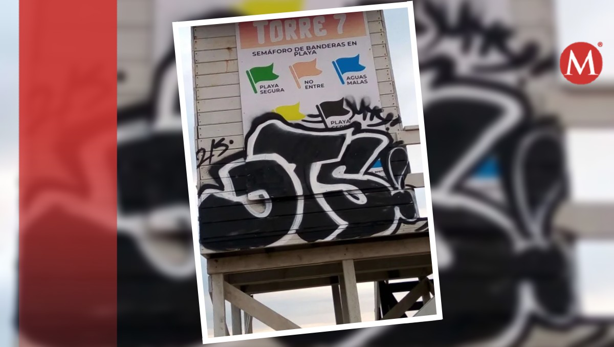 Vandalizan torres salvavidas de playa Miramar en Madero
