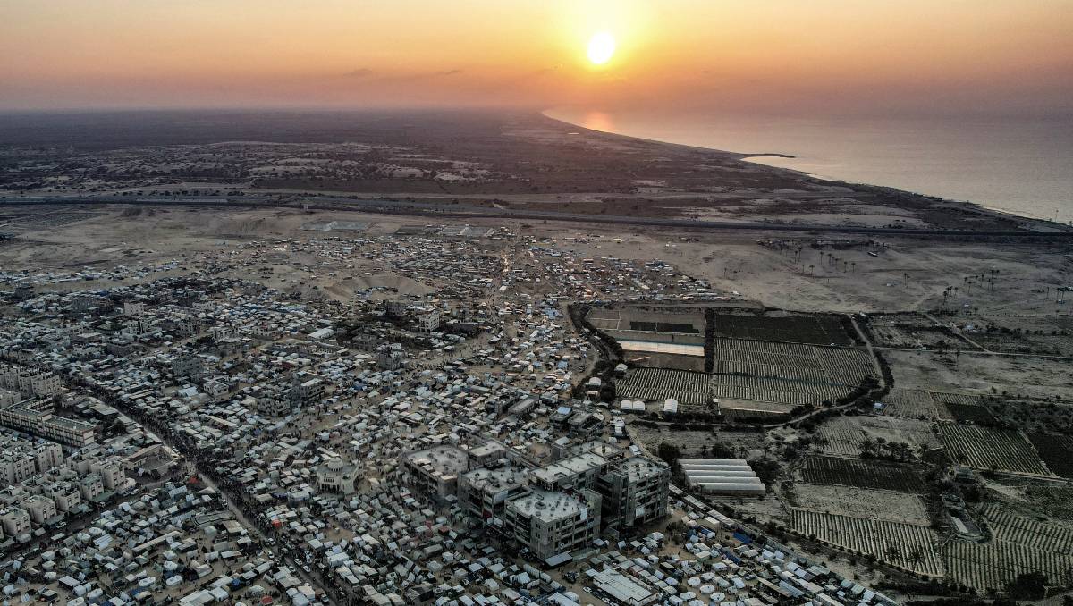 Vista aérea de Gaza luego de tres meses de guerra | AFP