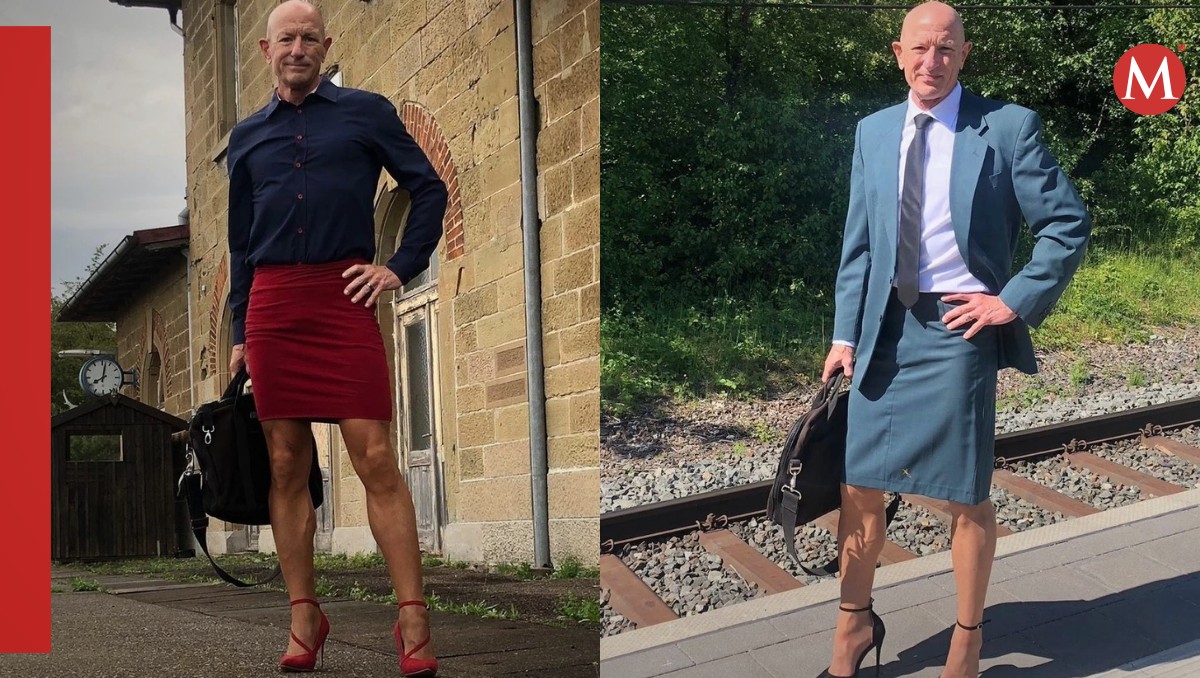 Hombre heterosexual y casado se vuelve viral por usar tacones y falda | Instagram