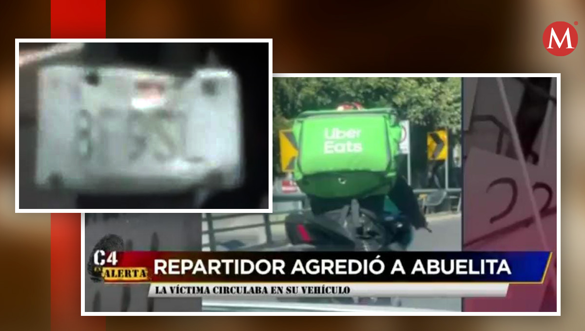 Repartidor de Uber Eats con Placas