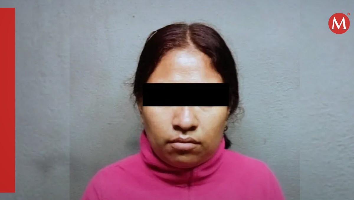 Mujer detenida en Apodaca. Foto: Especial