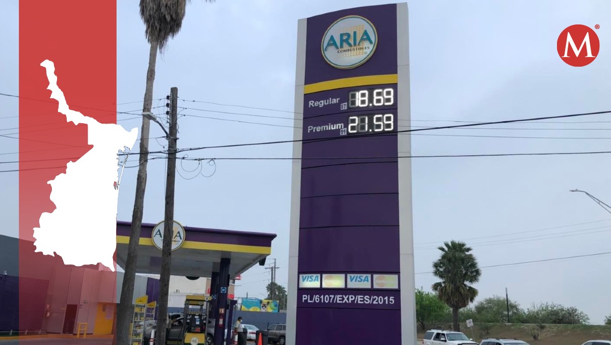 Precio de la gasolina comercializada en el norte de Tamaulipas.