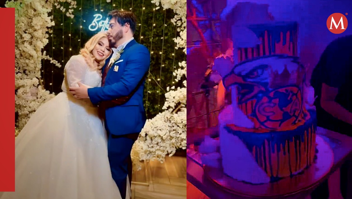 Boda viral con temática del América. | ESPECIAL