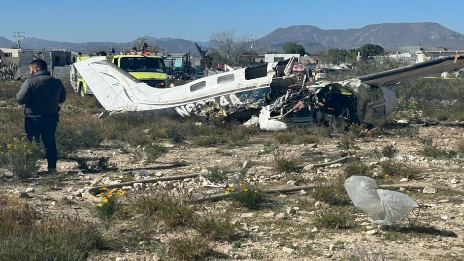 Así fue el desplome de una avioneta en Ramos Arizpe, Coahuila; cuatros personas perdieron la vida