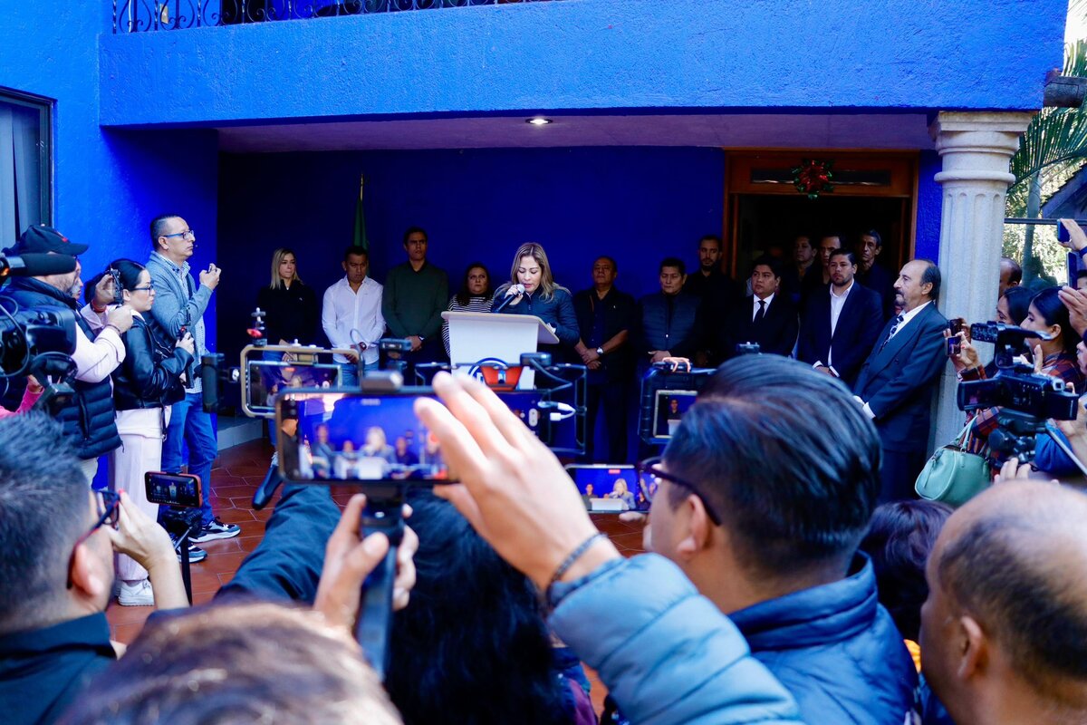 Rueda de prensa de la oposición en Morelos. (X)