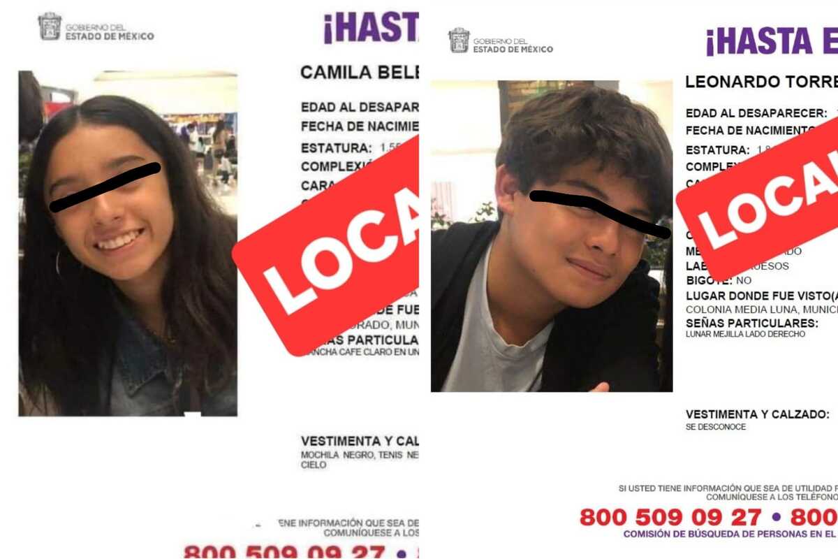 Los dos desaparecidos fueron localizados 96 horas después de su desaparición