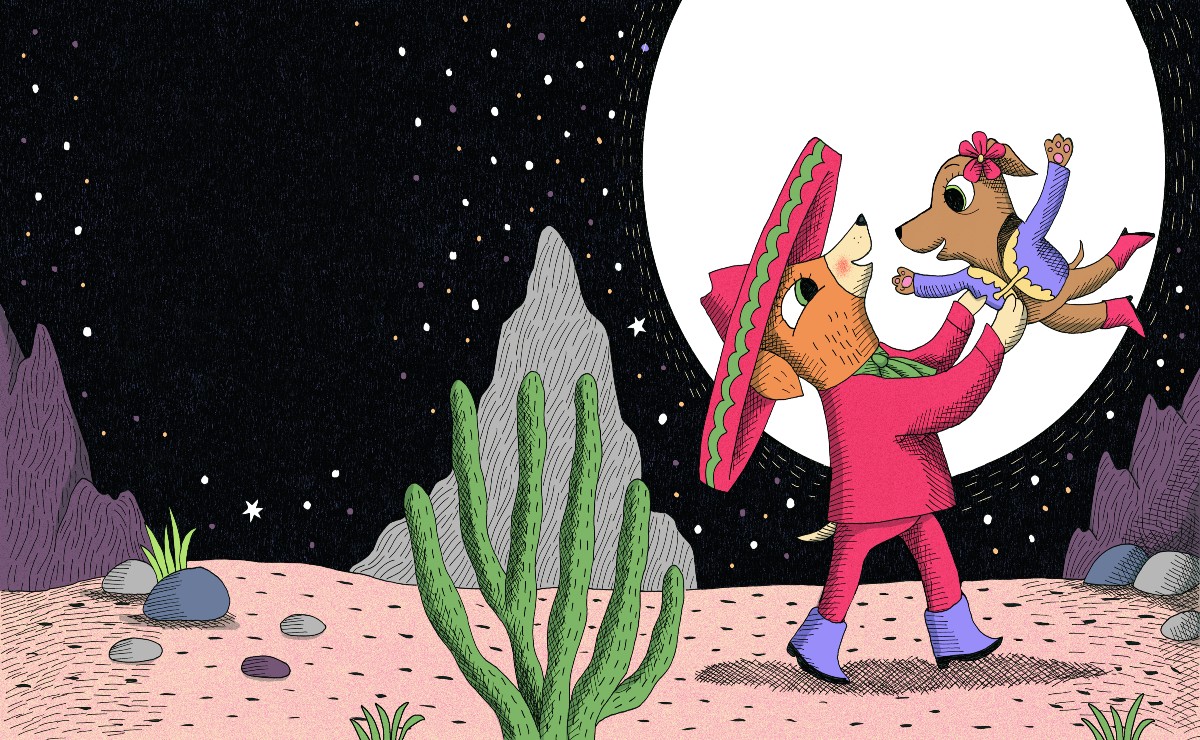 Las dos protagonistas forman una banda cuyo lamento las convierte en estrellas de la música. Ilustración: Mariana Ruiz Johnson