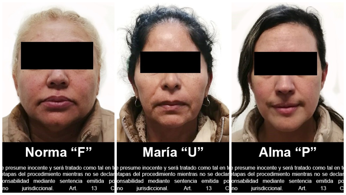 Dos de las mujeres presuntamente guardan relación con grupos del narcotráfico. | FGR