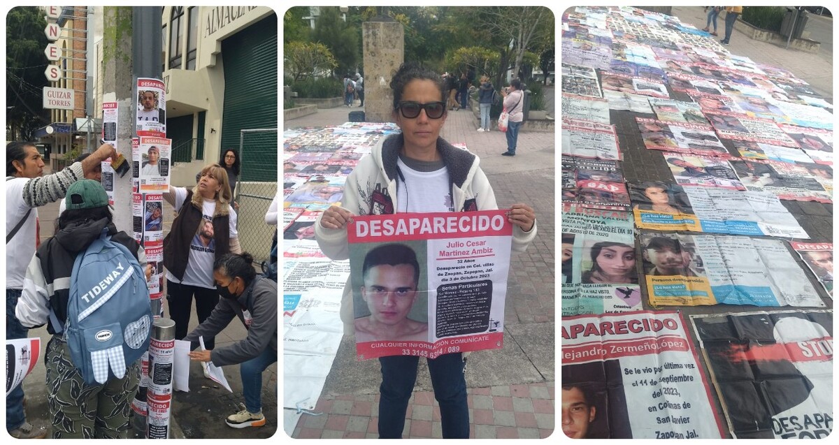 Padres se dan cita en Paseo Chapultepec para pegar fichas de personas desaparecidas (Diana Barajas)