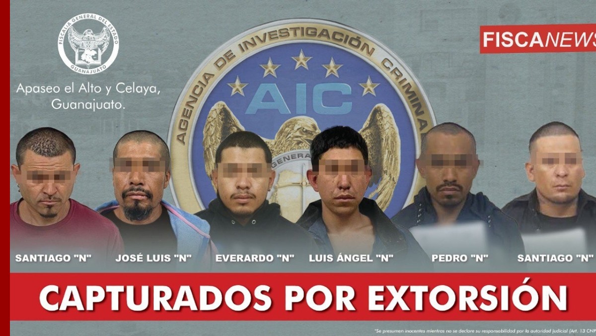 Detienen a seis extorsionadores que operaban en la  zona Laja-Bajío | Especial